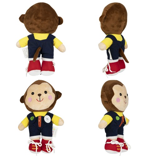 (다담교육) 영유아 장난감 역할놀이 원숭이 봉제인형 옷 입히기